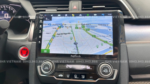 Màn hình DVD Android liền camera 360 Honda Civic 2017 - nay | Fujitech 360 